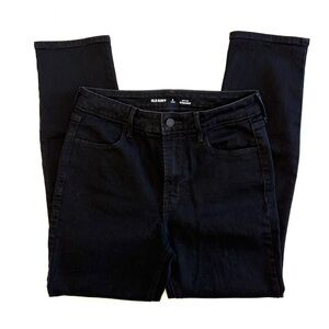 Old Navy Womens Jeans Wow High Rise Straight Black Jack Size 8 Short